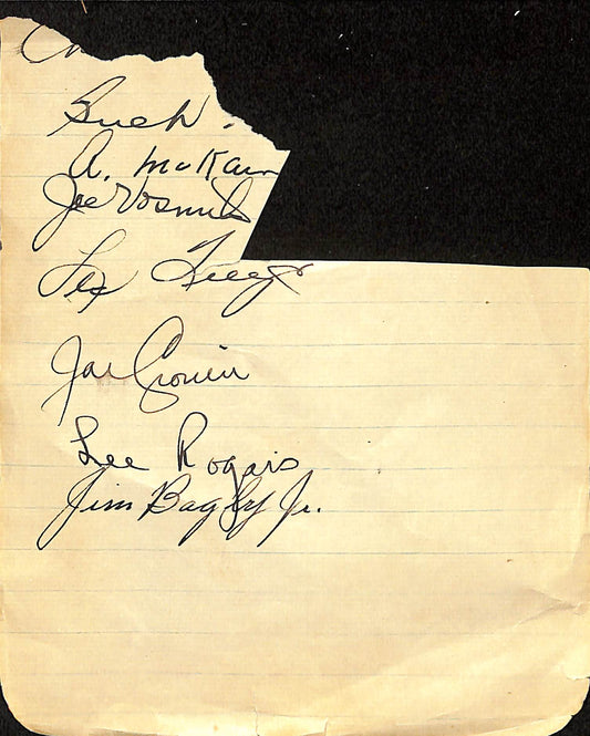 1938 Boston Red Sox Multi Signed 5x6 Cut Cronin/Vosmick/McCain/Rogers 187849