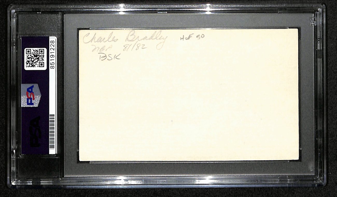 Charles Barkley HOF Signed/Auto 3x5 Index Card Pre-Rookie 1982 PSA/DNA 188580