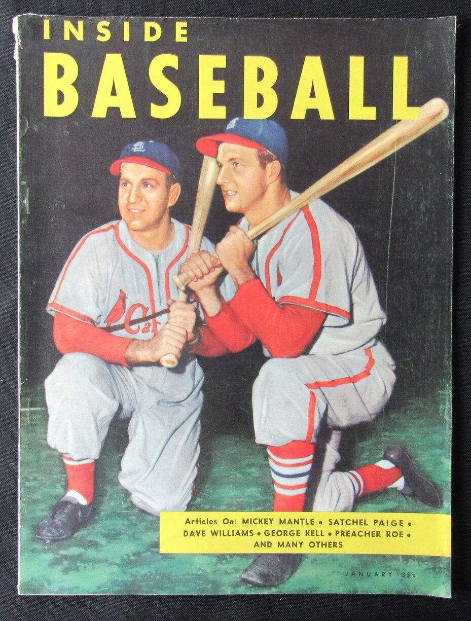 January 1957 Inside Baseball Magazine Stan Musial St. Louis Cardinals 176501
