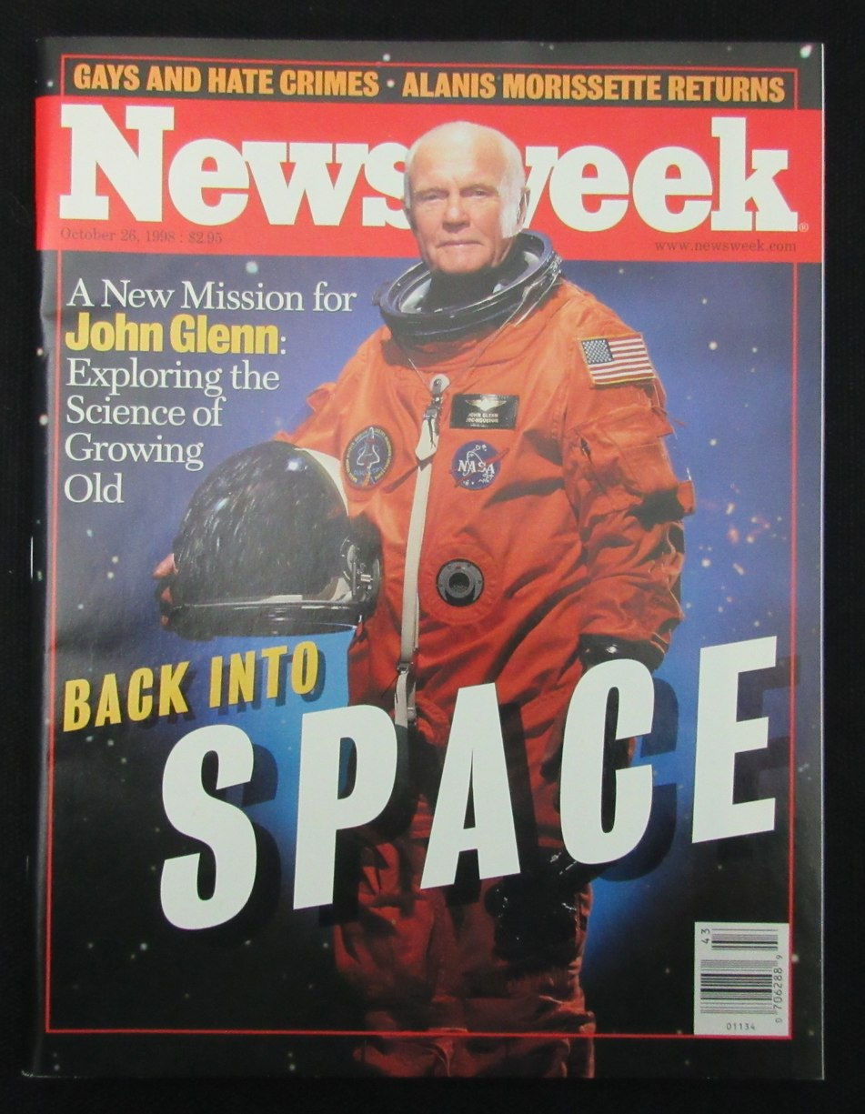 October 26,1998 NEWSWEEK Magazine Newstand NO LABEL John Glenn Cover 187388