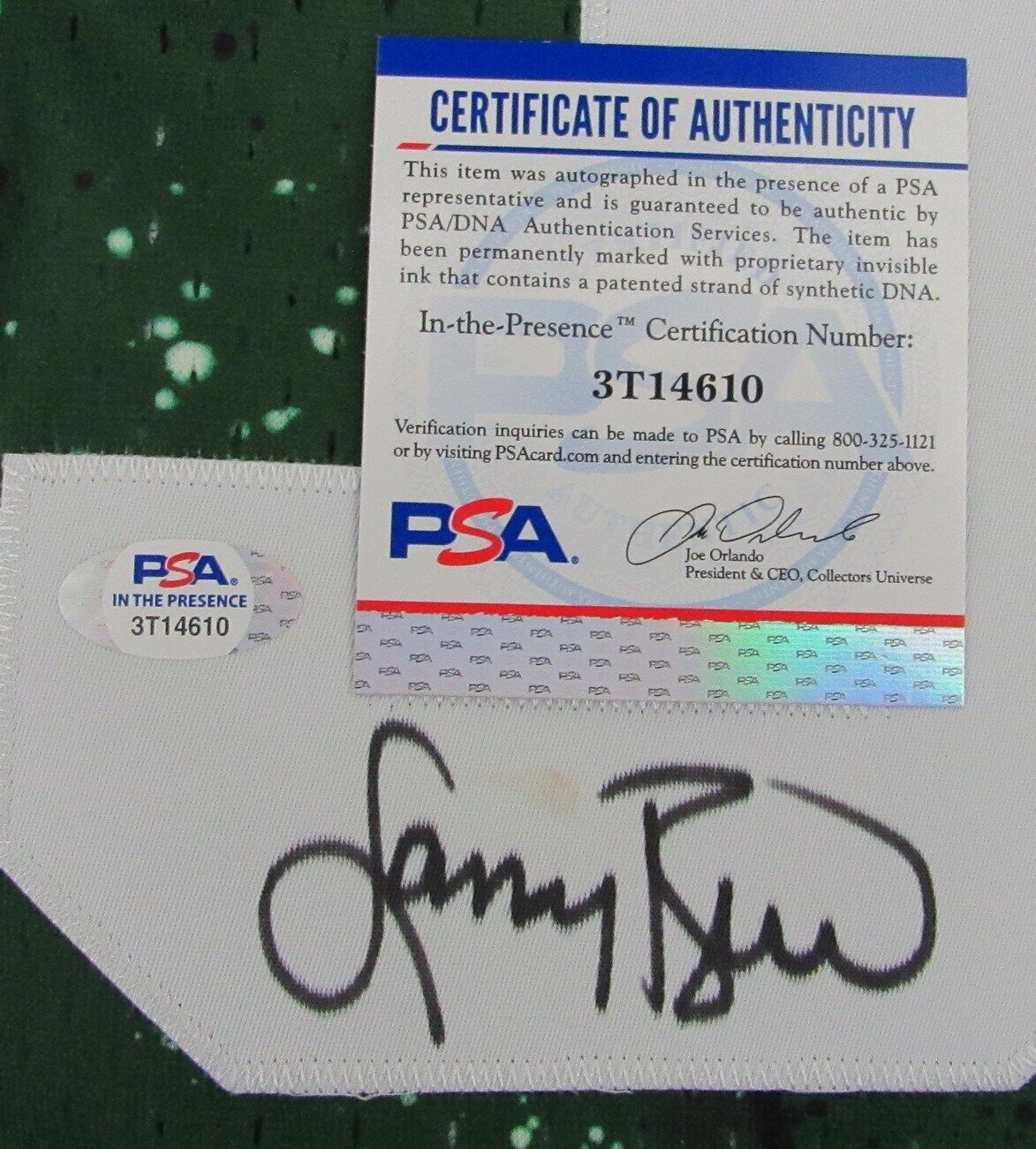 Larry Bird Autographed Green Mitchell Ness Hyper Swingman Jersey PSA/DNA 179395