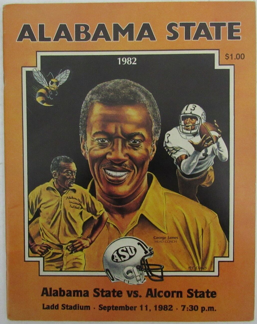 1982 Alabama State vs. Alcorn State College Football Game Program 148901