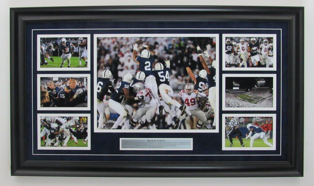 Penn State "Block Party" 2016 Win Over Ohio State Framed Collage