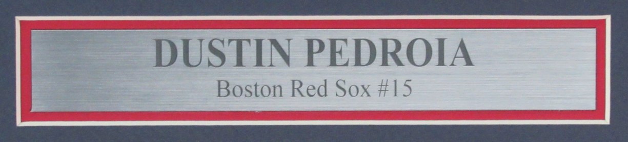 Dustin Pedroia Signed 8x10 Photo Boston Red Sox Framed Beckett 187204