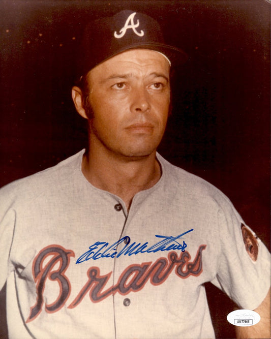 Eddie Mathews HOF Signed/Autographed 8x10 Photo Atlanta Braves JSA 191326