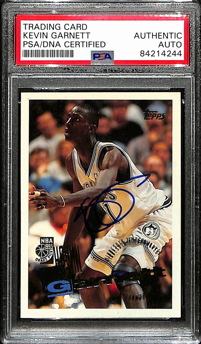 Kevin Garnett Timberwolves Signed 1995 Topps Rookie Card #237 PSA/DNA Auto193428