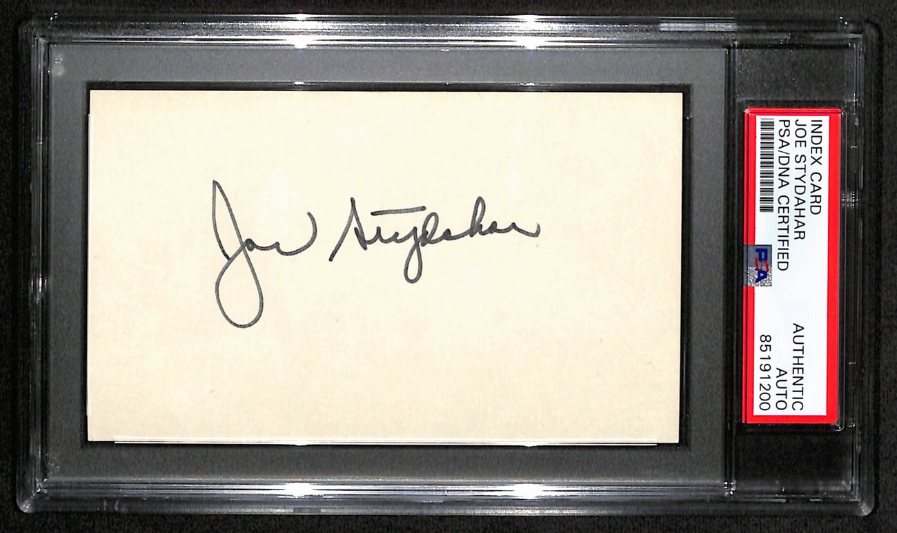 Joe Stydahar HOF Signed/Auto 3x5 Index Card Chicago Bears PSA/DNA 187438