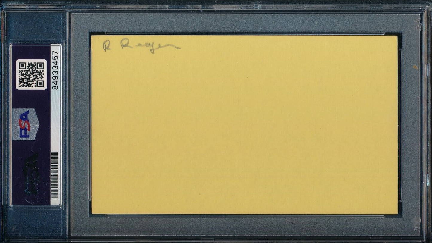 Ronald Reagan Signed/Autographed 3x5 Index Card Bold, Clean PSA/DNA 179452