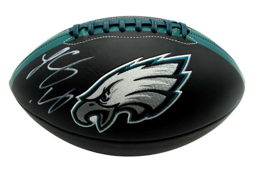 LeSean McCoy Signed/Autographed Eagles Logo Black Football JSA 159821