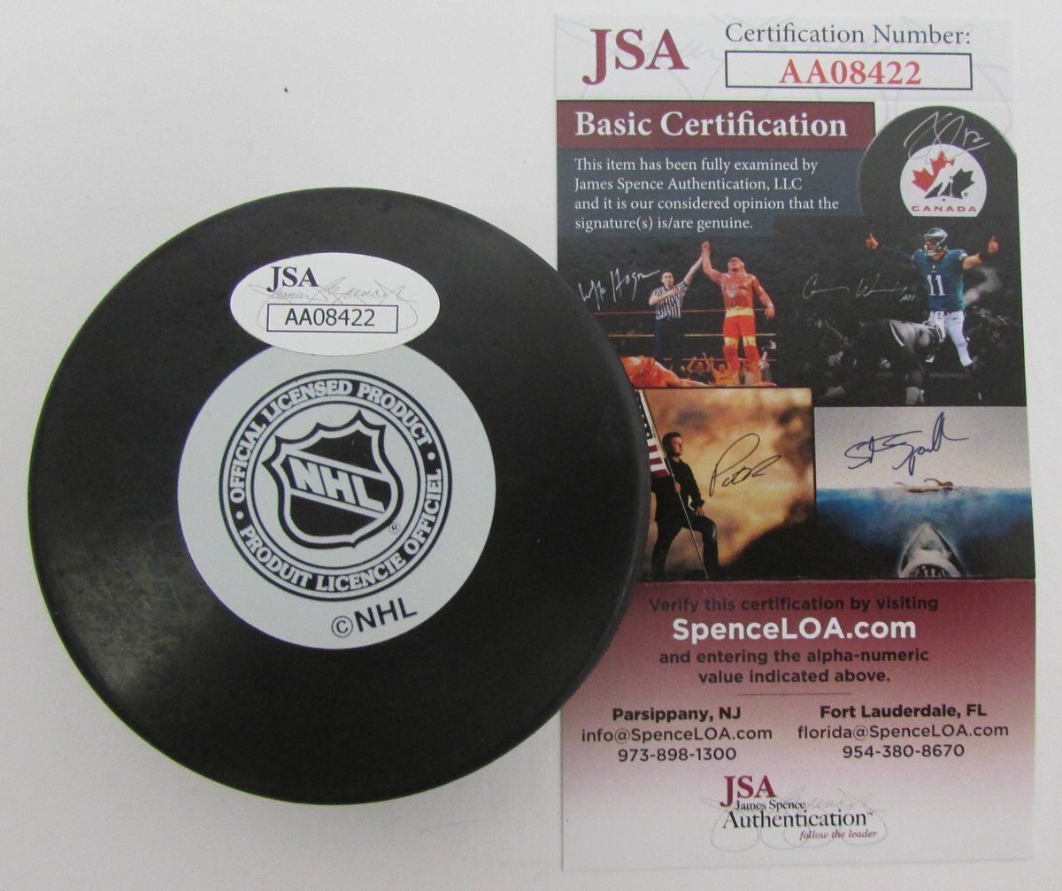 Terry Murray Philadelphia Flyers Autographed/Signed Flyers Logo Puck JSA 138991