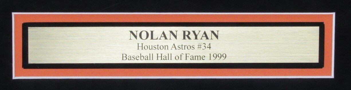 Nolan Ryan HOF Autographed 16x20 Photo Houston Astros Framed JSA 181165