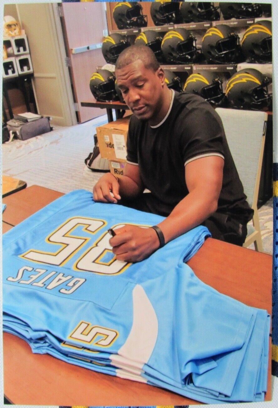 Antonio Gates Signed/Autographed Chargers Custom Jersey Beckett 158684