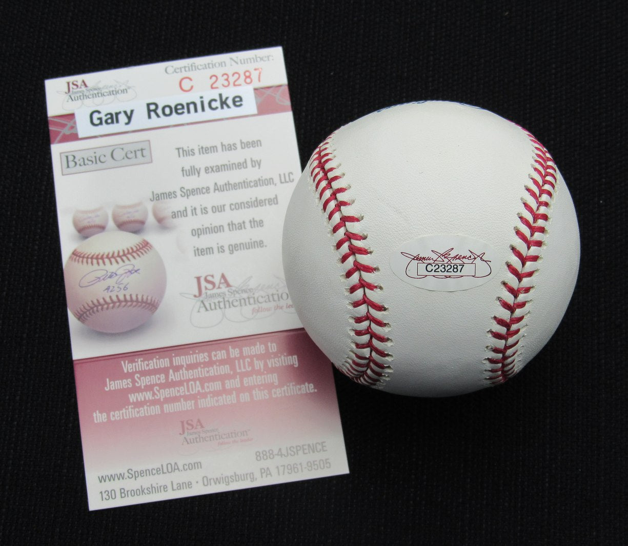 Gary Roenicke Signed/Auto Yankees 100th OML Baseball JSA  186943