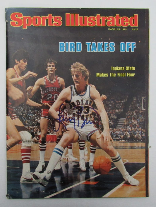 Larry Bird Signed 1979 Sports Illustrated Magazine No Label JSA Witness 189239