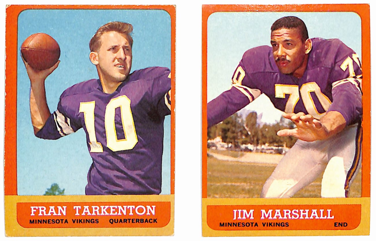 1963 Topps Football Vikings Complete Team Set (12/12) Cards Tarkenton 189253