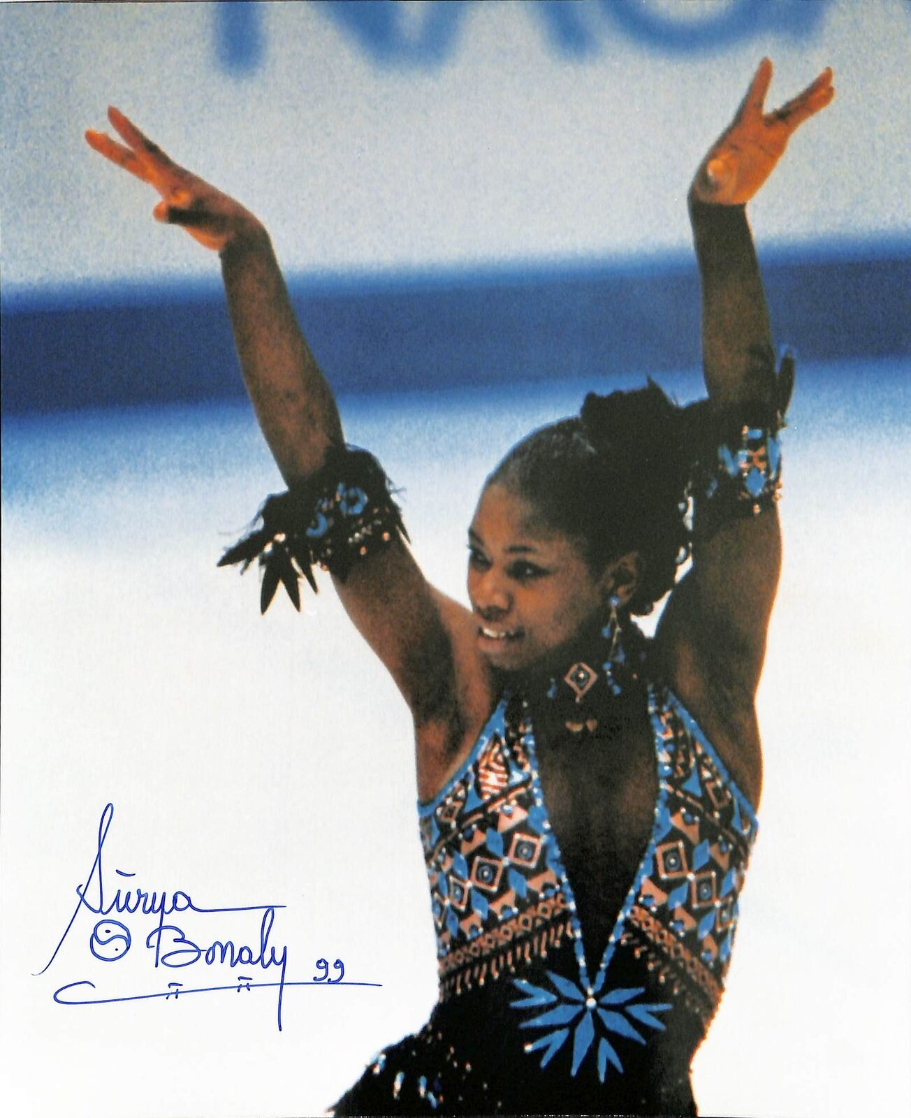 Suraya Bonaly 5X European Women's Figure Skating Champ Signed 8x10 Photo 180499