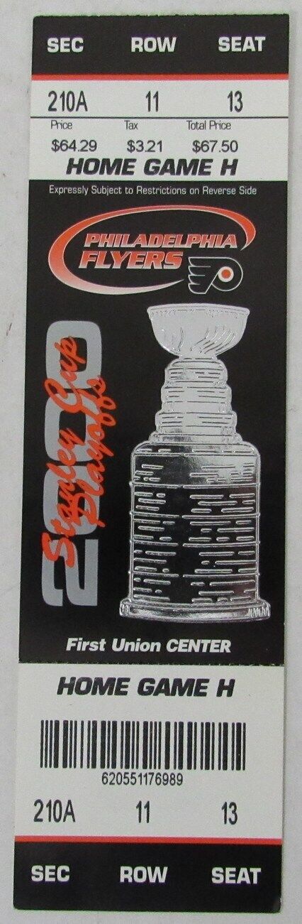 2000 Stanley Cup Playoffs Game H Full Ticket Flyers vs. New Jersey Devils