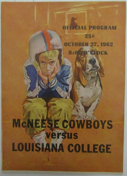 1962 McNeese Cowboys vs. Louisiana College Football Game Program 148905