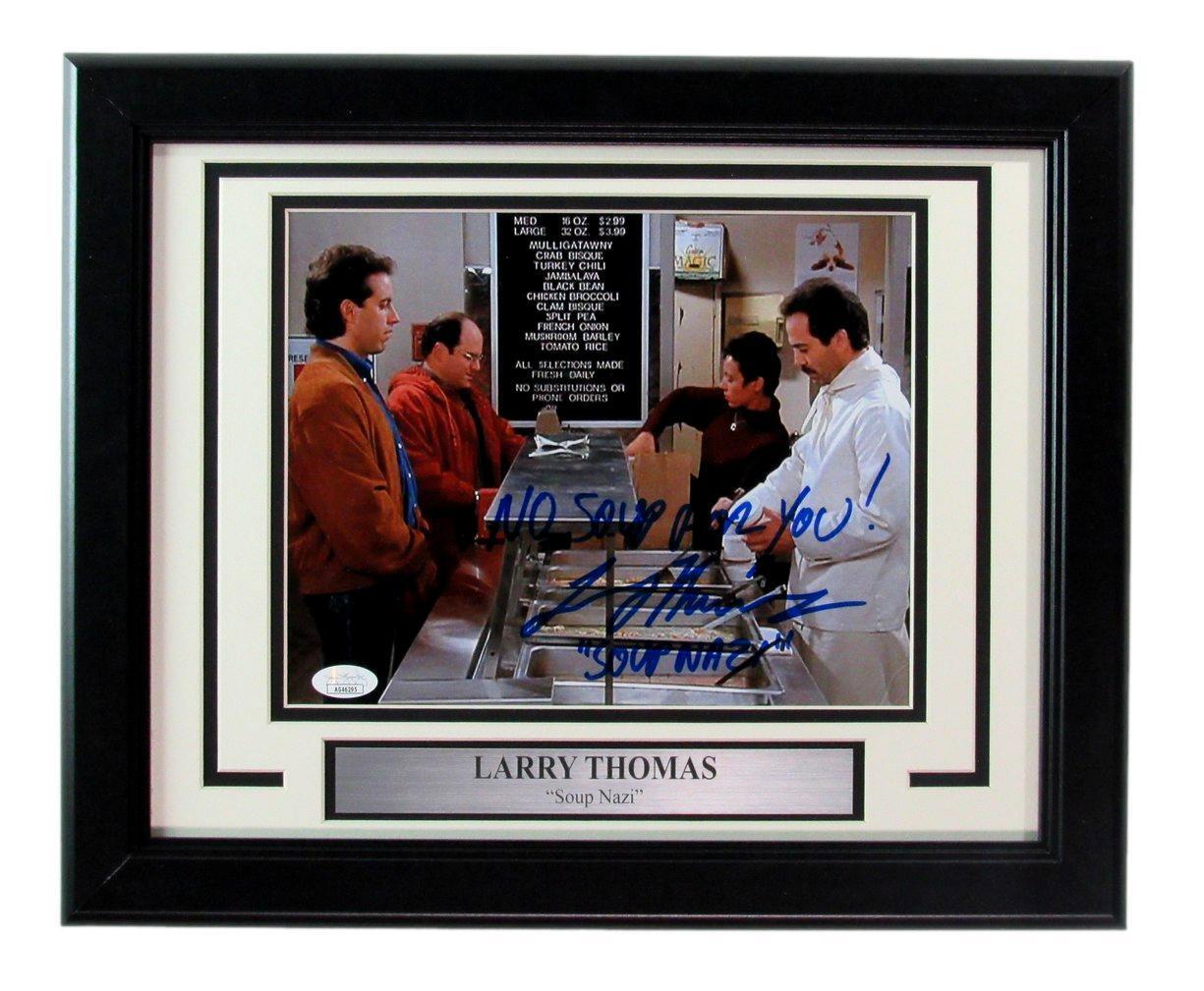 Larry Thomas Autographed/Inscribed 8x10 Photo "Soup Nazi" Framed JSA 179401