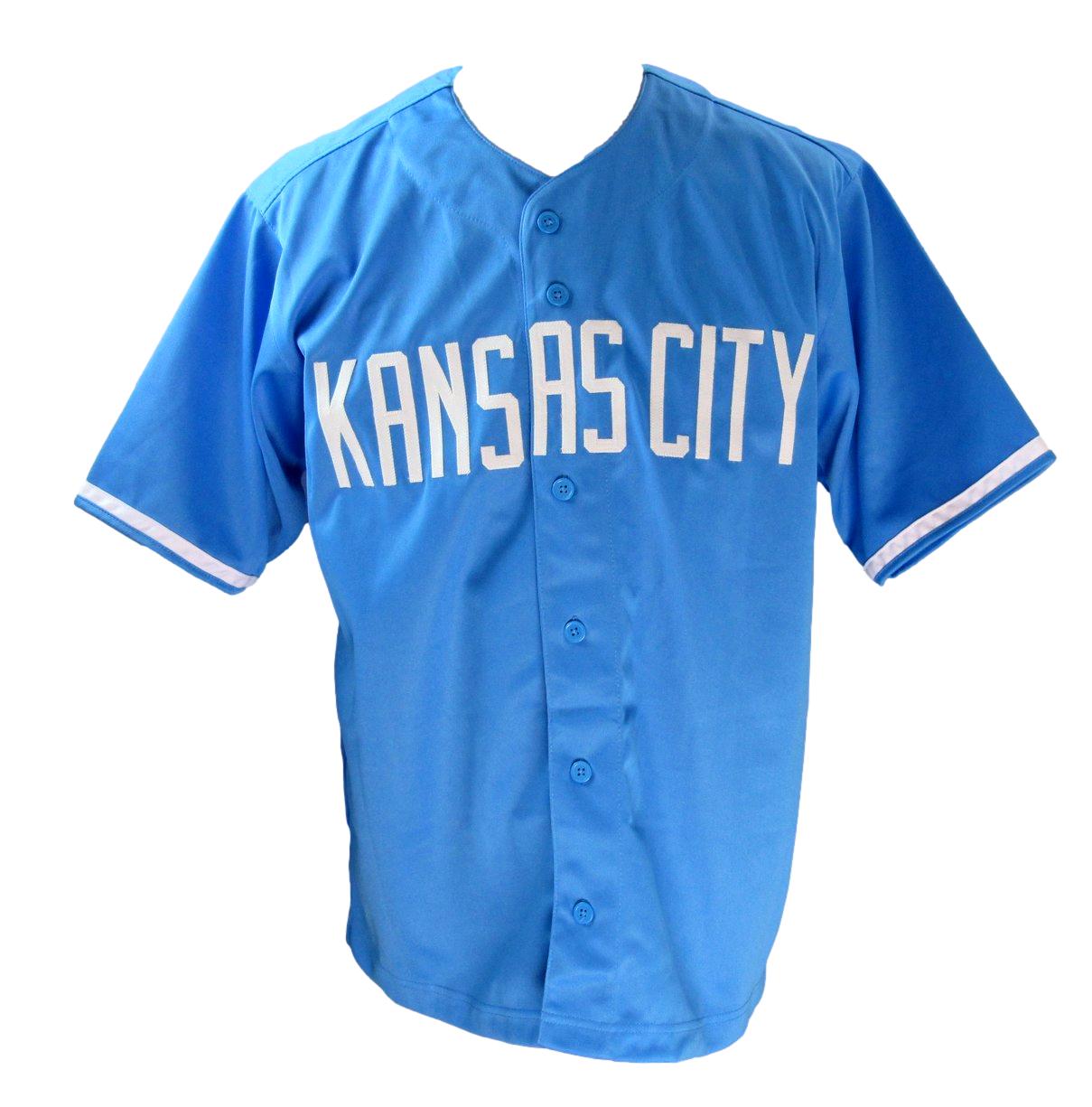 Salavador Perez Signed Lt. Blue Custom Baseball Jersey KC Royals Beckett 186591