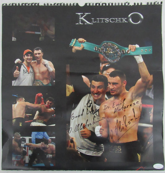 Wladimir Klitschko/Vitali Klitschko Dual-Signed/Auto Calendar Page JSA 158251