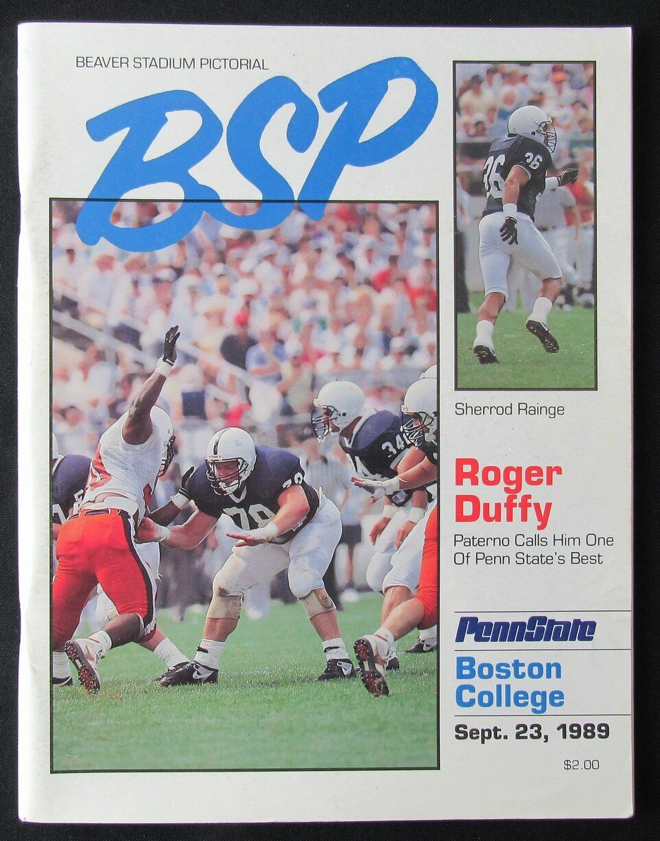 1989 Penn State vs. Boston College Football Game Program 09/23