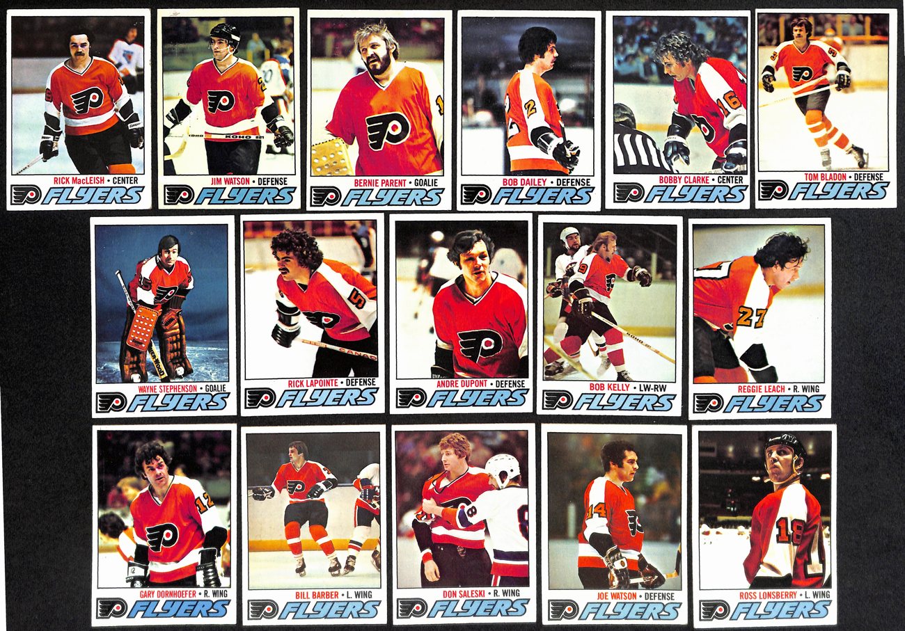 1977 Topps Hockey Philadelphia Flyers Near Complete Team Set 18/19 Cards 189327