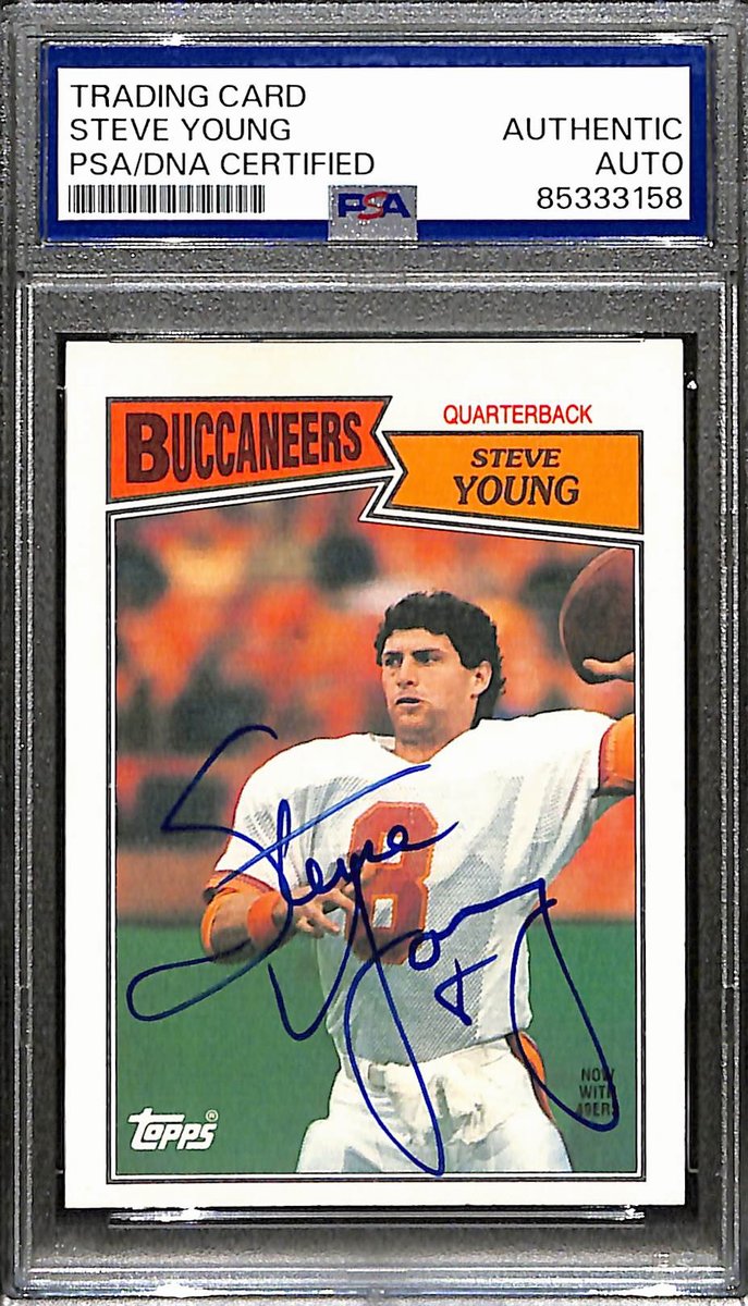 Steve Young HOF Signed/Autographed 1987 Topps #384 Tampa Bay Bucs PSA/DNA 190925