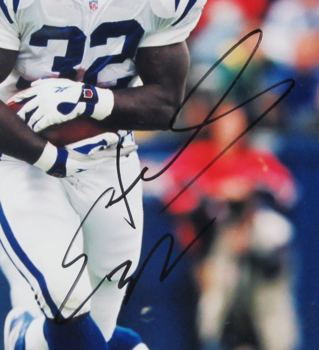 Edgerrin James HOF Autographed 8x10 Photo Colts Framed Beckett 183609