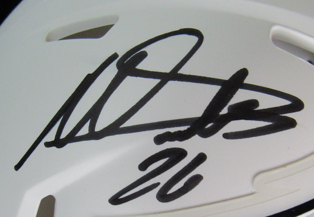Miles Sanders Signed/Autographed Eagles White Mini Helmet JSA 149255
