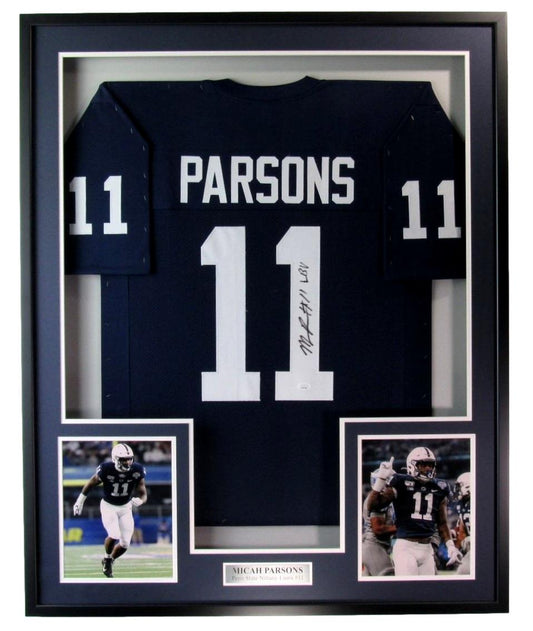 Micah Parsons Autographed Jersey Penn State Framed JSA 183616