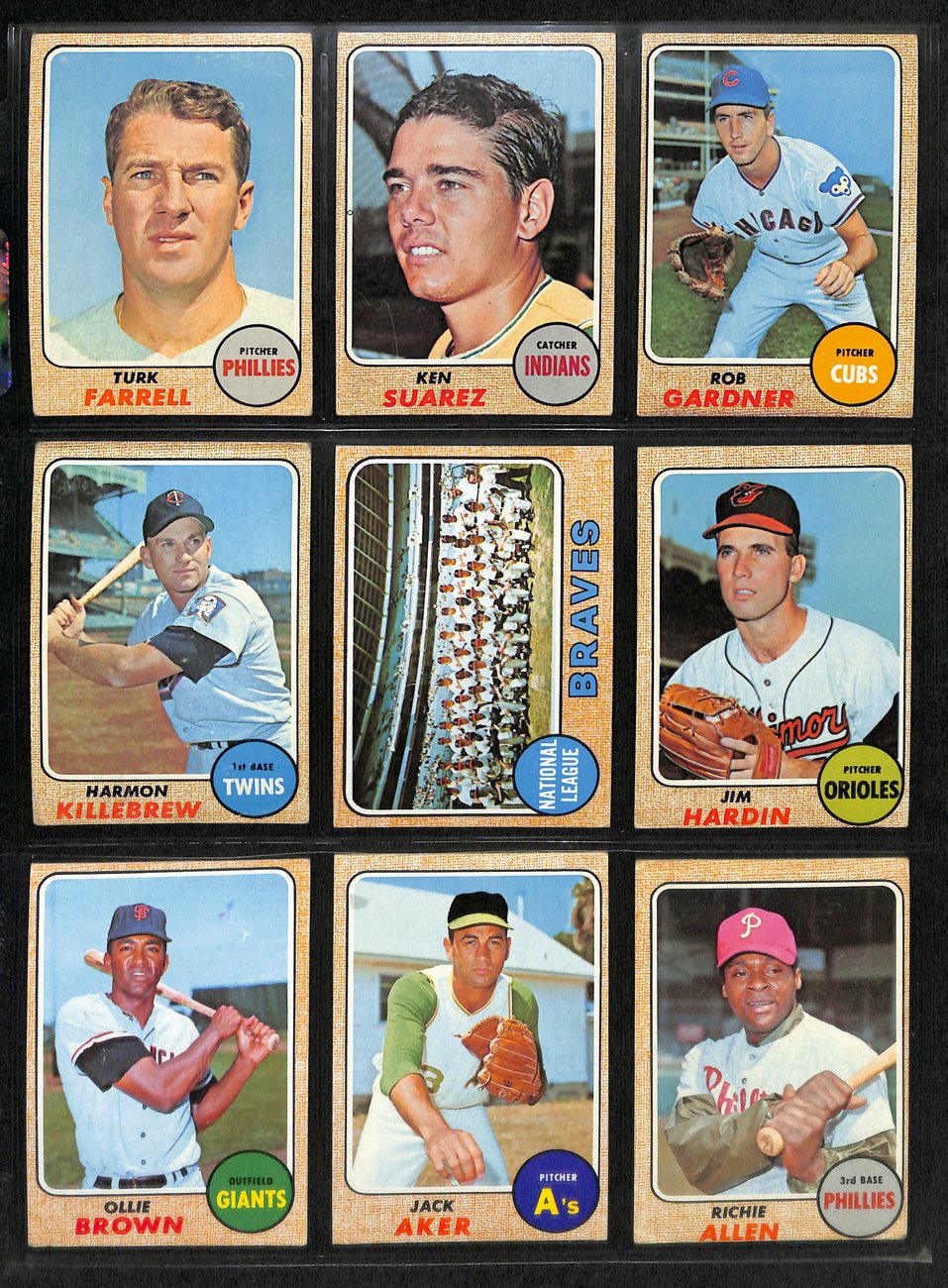 1968 Topps Baseball Card Complete Set (1-598) Bench Ryan Mantle Mays 191958