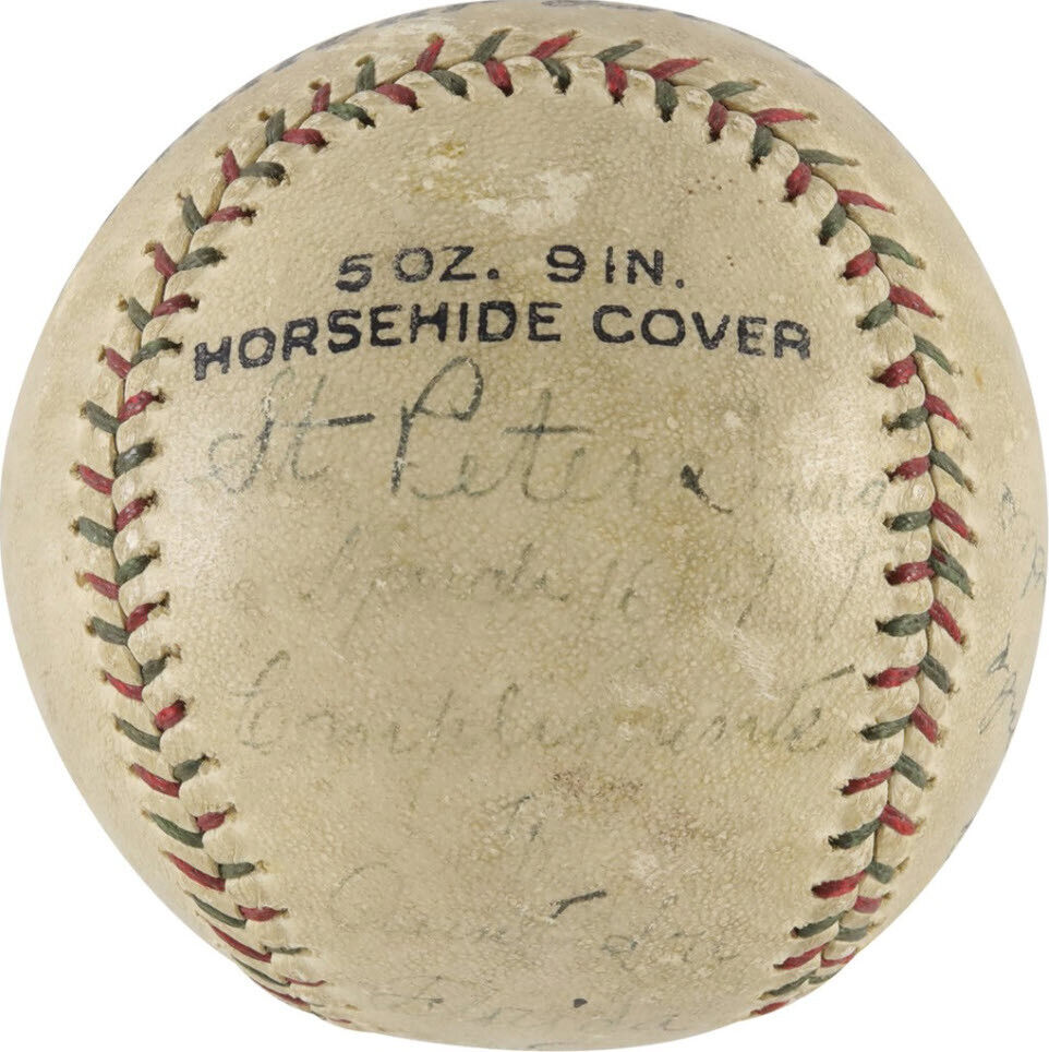 1929 Babe Ruth & Lou Gehrig Multi Signed Baseball JSA 170320