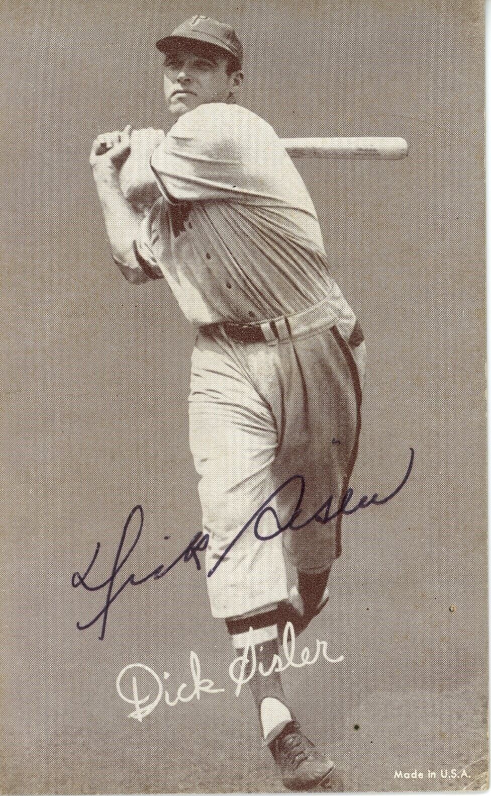 Dick Sisler Phillies Signed/Autographed 1947-1966 Exhibit Postcard 166963