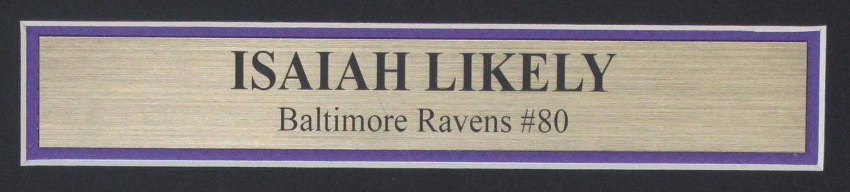 Isaiah Likely Signed 8x10 Photo Baltimore Ravens Framed Beckett 186178