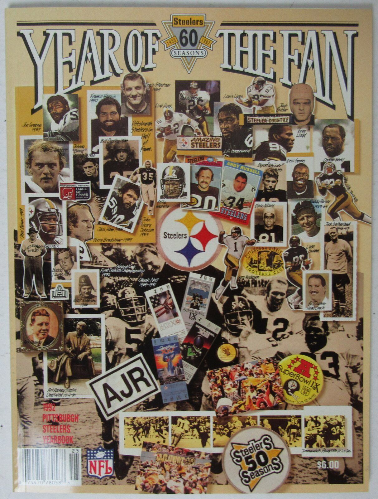 1992 Pittsburgh Steelers Official Team Yearbook 145100