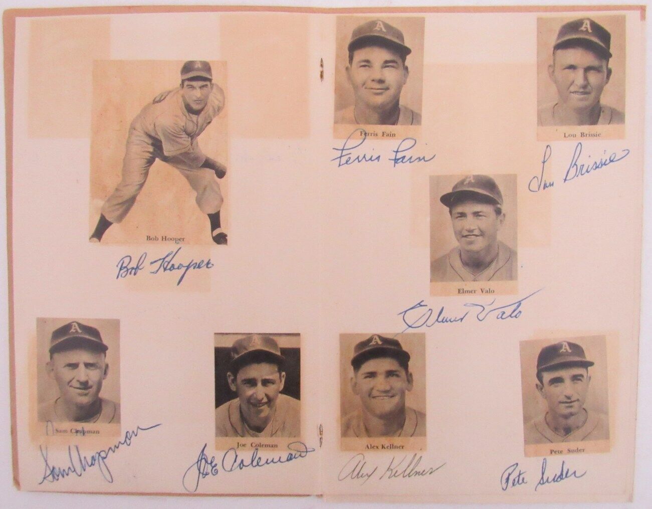 1951 Philadelphia A's Athletics Scrapbook   21 Autographs Signed Photos 158194