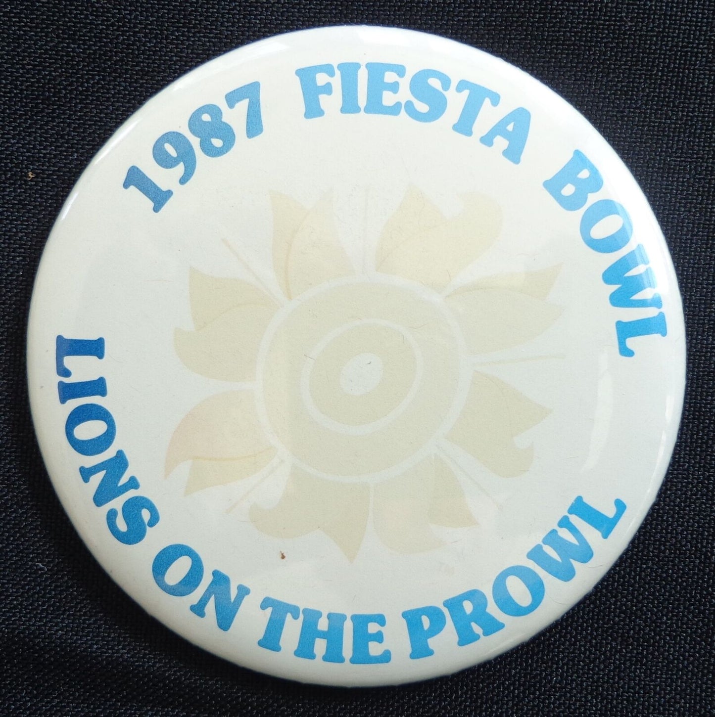 Vintage 1987 Penn State Sunkist Fiesta Bowl 3 inch Button Pin