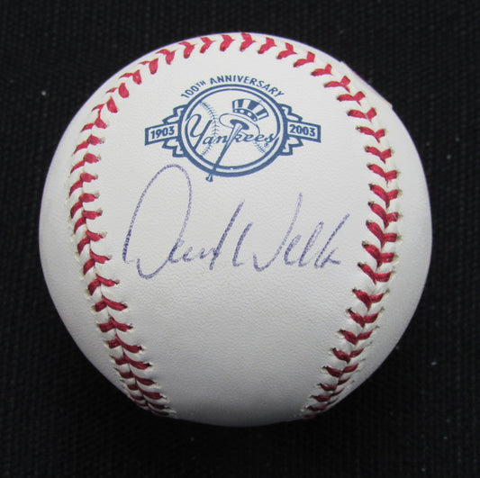 David Wells Signed/Auto Yankees 100th OML Baseball PSA/DNA 187008