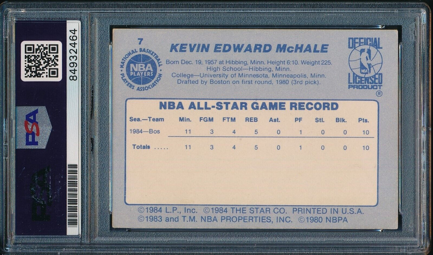 1984 Star Co. #7 Signed/Autographed Kevin McHale HOF Boston Celtics PSA/DNA