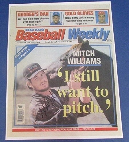 Mitch Williams Phillies Signed 11X14 Baseball Weekly Print 11-29-94 123191