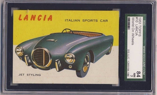 1953 TOPPS World on Wheels #10 Lancia NM SGC 84 7