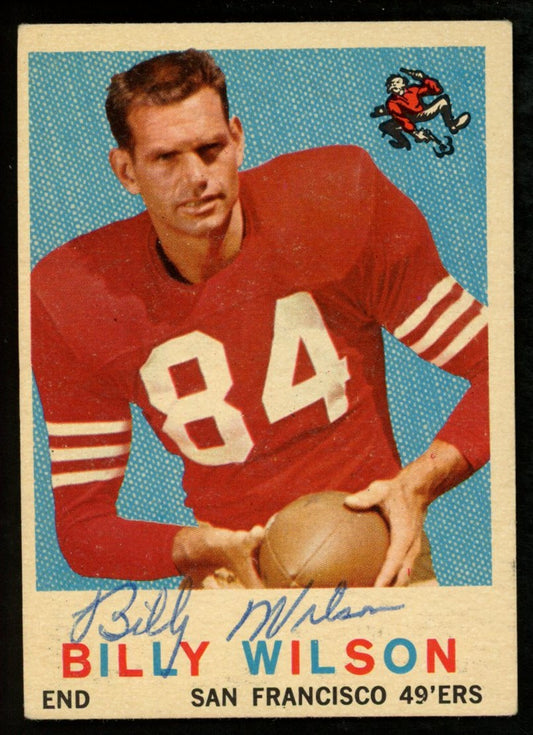 1959 TOPPS Football Card #148 Signed/Auto Billy Wilson San Francisco 49'ers