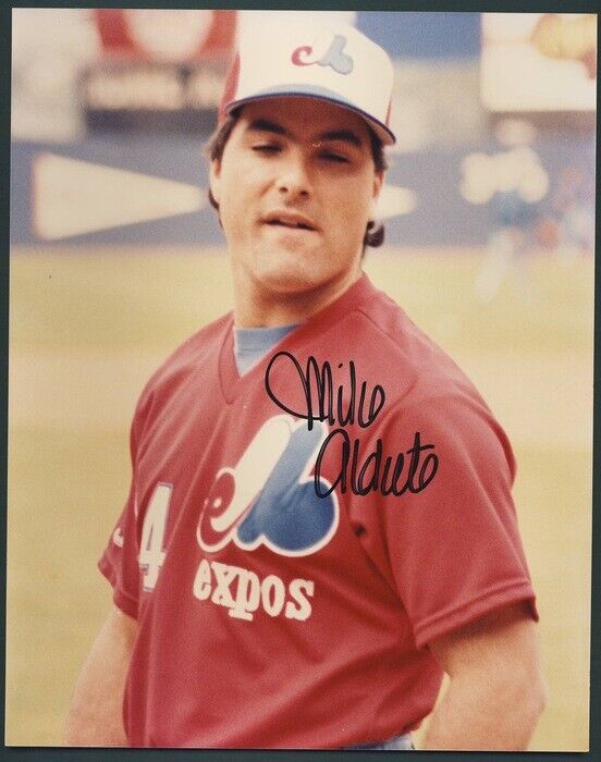 Mike Aldrete Expos Signed/Autographed 8x10 Photo PASS 120526