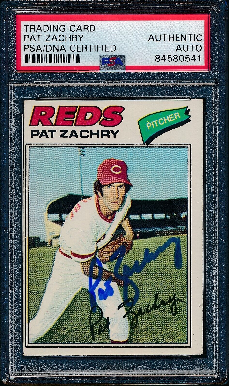 Pat Zachry Autographed 1977 TOPPS Card #86 Reds PSA/DNA