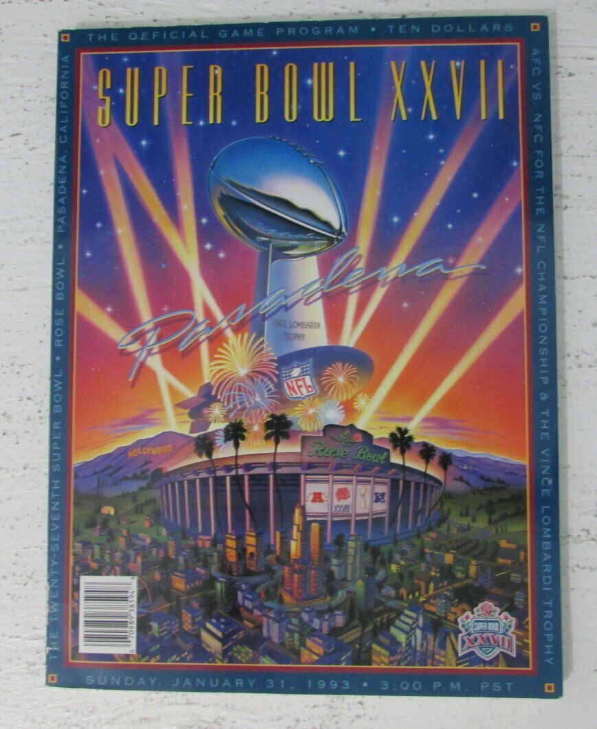 Official Super Bowl XXVII Game Program Buffalo Bills vs. Dallas Cowboys 127645