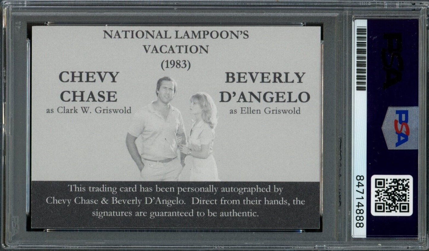 Chevy Chase/Beverly D'Angelo Dual-Signed Trading Card "Vacation" PSA/DNA 176804