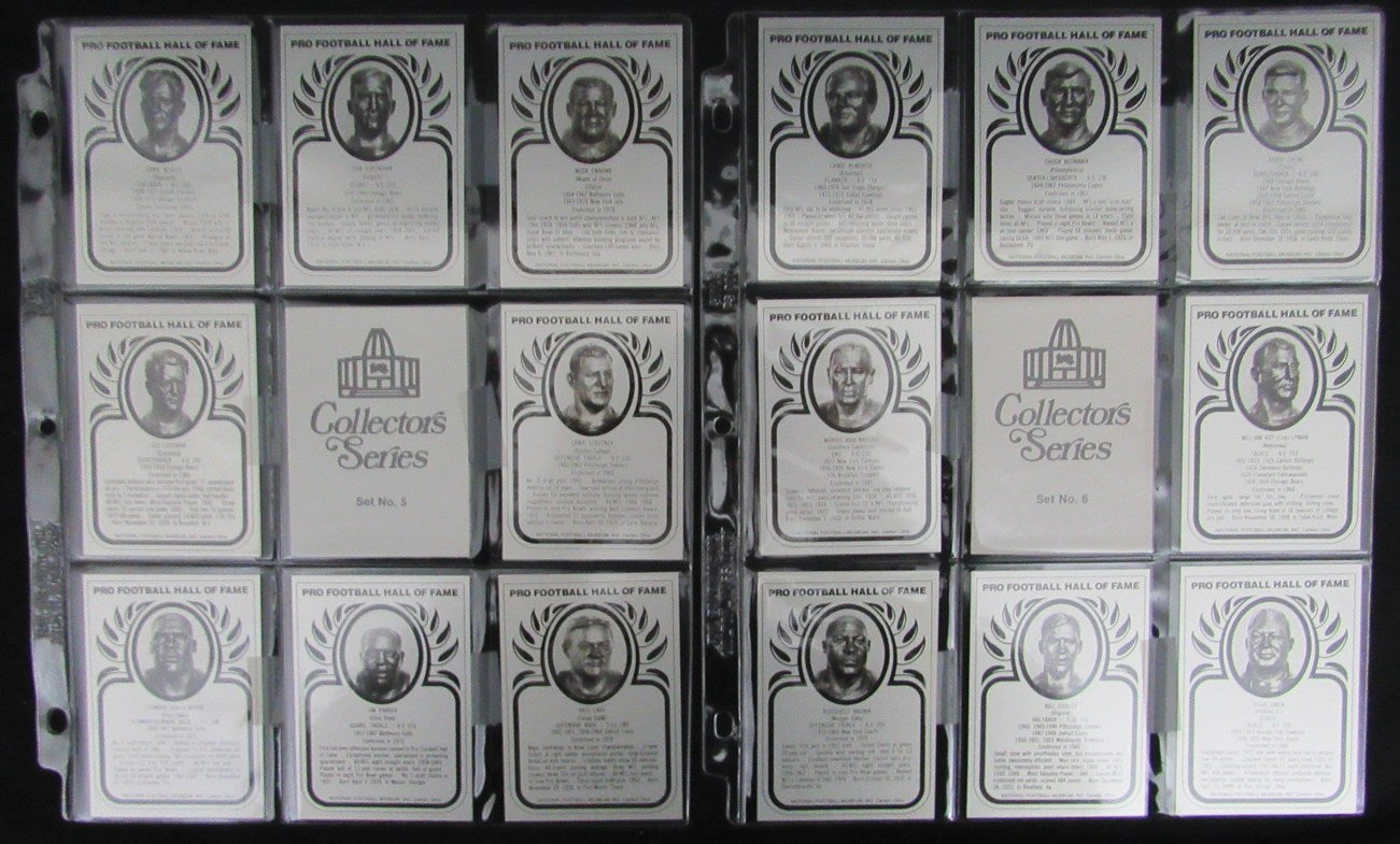 Pro Football Hall of Fame Metallic Card Set Series 1-11 88 Cards w/Binder 167389