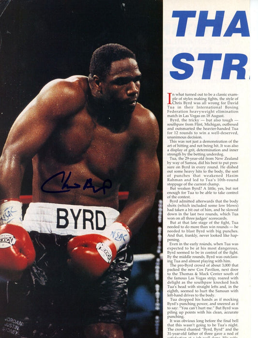 Chris Byrd Autographed Magazine Photo Boxing Champ 177620