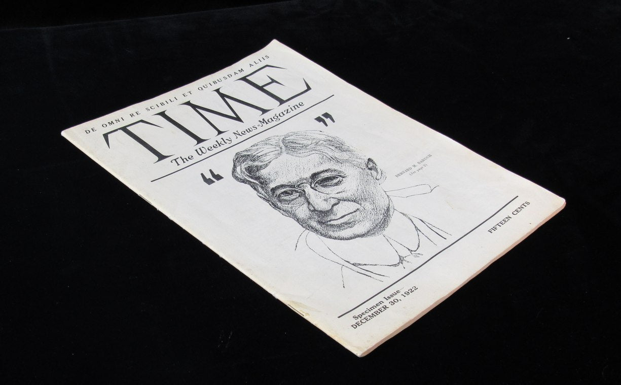 Time Magazine Specimen Issue December 30, 1922 Bernard M. Baruch 183340